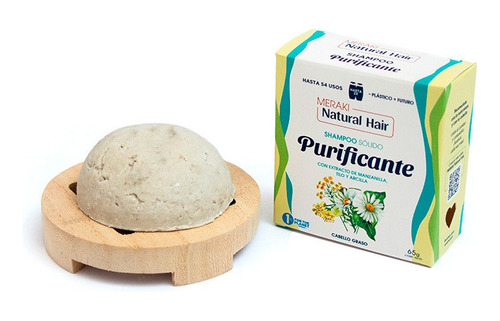 Shampoo Sólido Purificante Cabello Graso Meraki 65 Gr