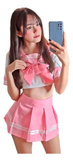 Vestido Japonés Uniforme Conjunto Escuela Sexy Cosplay Falda