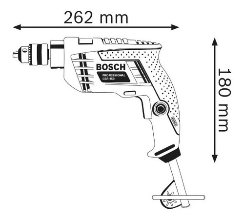 Imagen 3 de 5 de Taladro C Percusión Bosch Gsb 450 Re 10mm 450w Veloc Variab Coiro