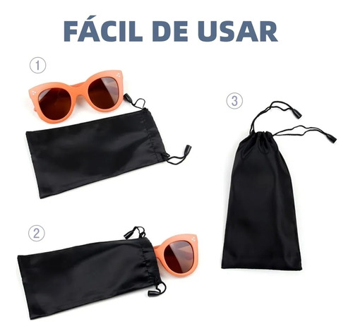 Bolsa De Gafas Para Lentes De Tela De Microfibra, 100 Unidad