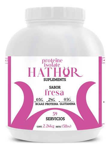 Proteína Hathor Suplemento 2.2kg 75 Servicios Varios Sabores Fresa
