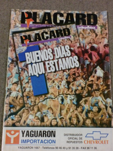 Revista Futbol Uruguayo Placard Nº1
