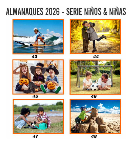 Almanaques 2026 Personalizados +1 Perforado Colgar 200 Udad Con Fotos Surtidas A Elección Tu Publicidad Comercial