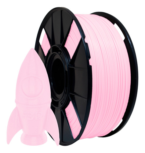 Filamento f3d Pla Premium 1kg Rosa Claro Speed Impressora 3d