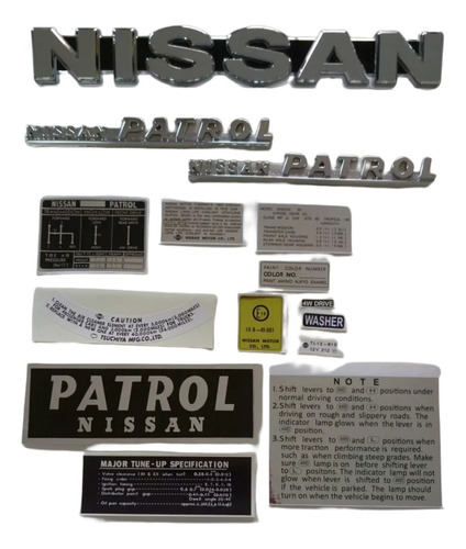 Nissan Patrol G60 /61 Calcomanias Y Emblemas 
