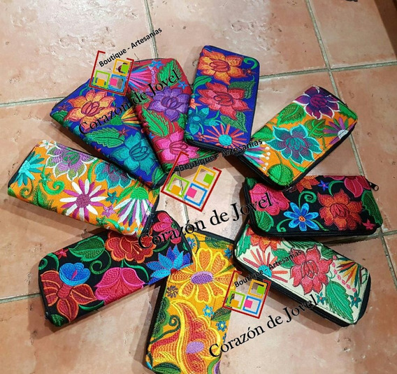 Complejo Pascua de Resurrección chasquido 12 Carteras-monederos Artesanal Bordados De Flores-mexicanas | Envío gratis