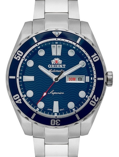 Imagem 1 de 4 de Relógio Orient Masculino Automatico Fundo Azul F49ss003 D1sx