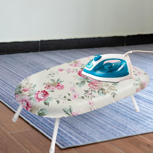 Tábua De Passar Roupa De Mesa Multiuso Acessórios De Rosa
