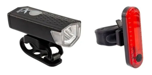 Farol/sinalizador/ Bike Led Usb 120 / 10 Lumens Recarregavel Cor Preto