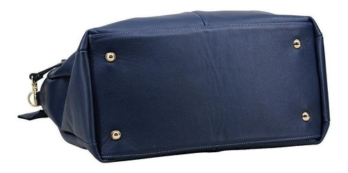 Bolsa Oliver Mour 1025 couro croco azul