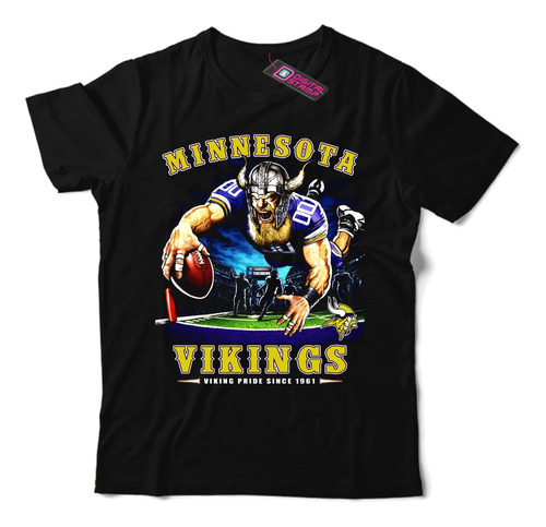 Remera Minnesota Vikings Equipo Nfl 54 Dtg Premium