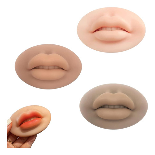 3 Piezas Mixtas 3d De Práctica De Tatuaje Módulo De Labios, 