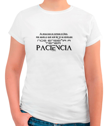 Playera Algodón Peinado Paciencia Romanos 8:25