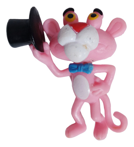 Figura Llavero Pantera Rosa Sombrero Copa 4cm