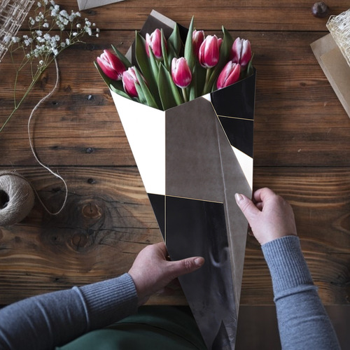 Cesta De Papel Para Envolver Regalos Hechos En Casa, 20 Unid
