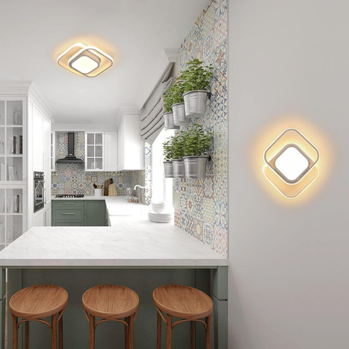 Sonheo Lámparas De Techo Led Colgante Modernas Decorativa Sala Baño Y Interiores Incluye Focos Con 3 Modos De Luz blanca cálida neutra 36w blanco