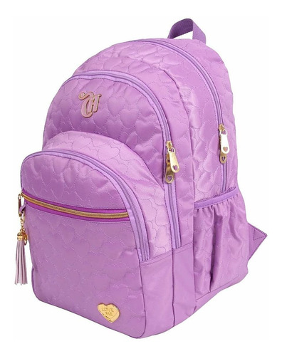 Mochila De Costas Grande Capricho Love Lilas