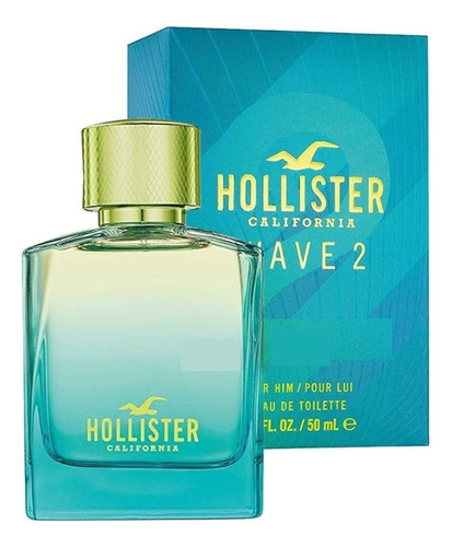 Perfume Hollister Wave 2 Para Hombre 50 Ml Original