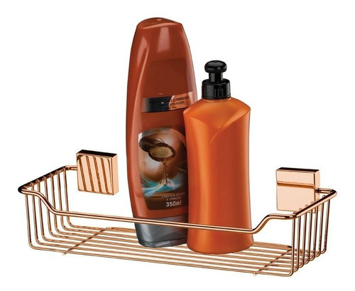 Suporte Porta Shampoo Sabonete De Parede Rosé Gold 7501rg