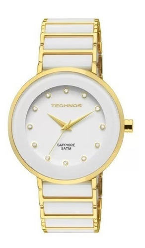 Imagem 1 de 10 de Relógio Technos Ceramic/saphire Feminino Analógico 2035lmm/4