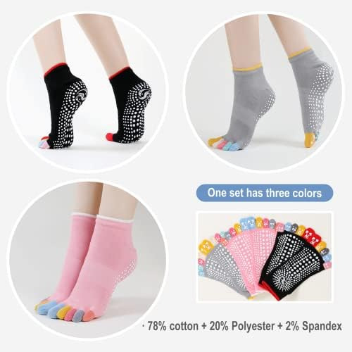 Caidienu Calcetines De Yoga Para Mujer, Calcetines Antidesli