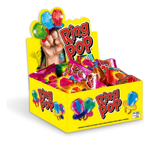 Anillos Dulces Ring Pop Caja X 12 Ud