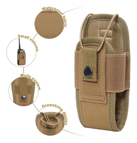 Walkie Talkie Talkie Molle Tactical 1000d, Funda Para Caza