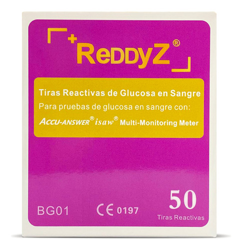 Tira Reactiva Para Glucosa Para Equipo 4 En 1 Reddyz