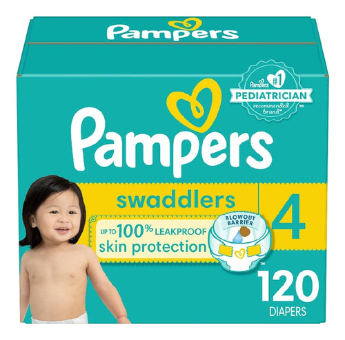 Pañales Pampers Swaddlers Active Baby Etapa 4 120 Piezas