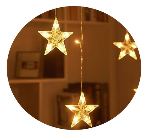 Para Guirnalda De Luces Navideñas Con Forma Estrella Para
