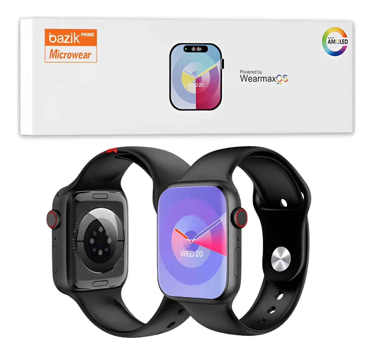 Smartwatch Microwear W99+ Tela AMOLED 47mm 2GB Preto ChatGPT NFC Bluetooth