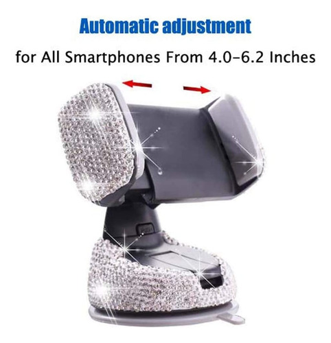 3 Coche Bling Cristal Diamante Soporte Para Teléfono