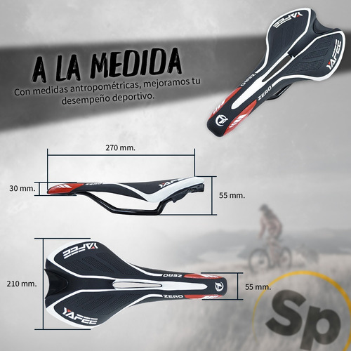 Asiento Para Bicicleta Blanco-negro Sport Antiprostatico Vzr