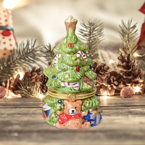 Joyero De Árbol De Navidad, Caja De Baratijas, Verde
