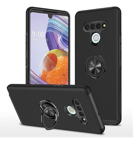 Funda De Teléfono Para LG Stylo 6 Negro Rotación 360° Ringo6