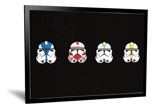 Cuadro - Star Wars - Cascos Stormtrooper Colores - 60x90 Cm