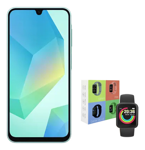 Samsung Galaxy A16 Dual Sim 256gb 8ram Black + Smartwatch Macaron