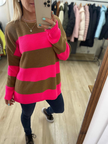 Imagen 3 de 8 de Sweater Rayado Rayas Mujer The Big Shop