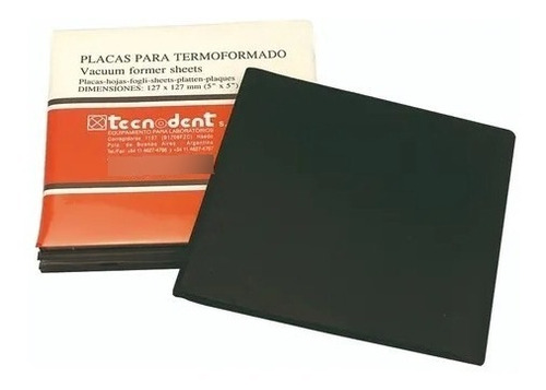 Lc-119 Placa Protector Bucal Negra 0.150 X5 Tecnodent