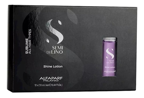 Kit Ampola Rosa Alfaparf Semi Di Lino Shine Lotion 12x13ml