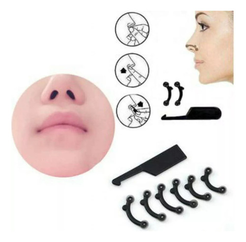 Nariz Respingada Al Toque Nose Up 3d Palitos Silicona 3 Size