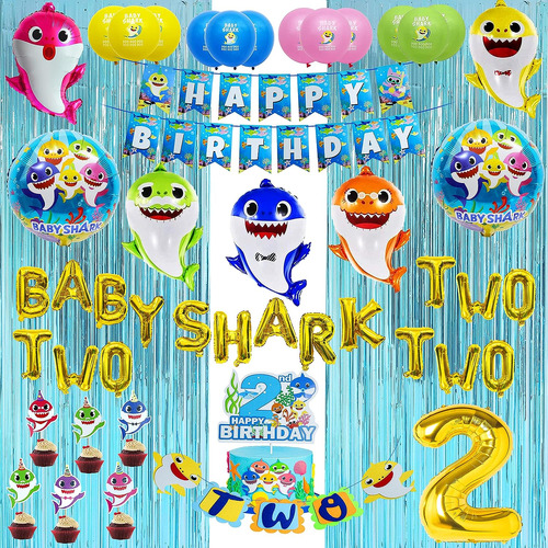 Empire Party Supply Baby Shark Decoraciones De 2º Cumpleaños