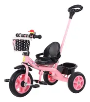 Comprar Triciclo Bebe Niños Con Cajuela Y Barra Empuje Y Pedal