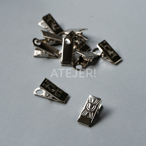 Imagen 6 de 6 de Broches Cocodrilo Metal Portachupete Cbx X 12 Unidades