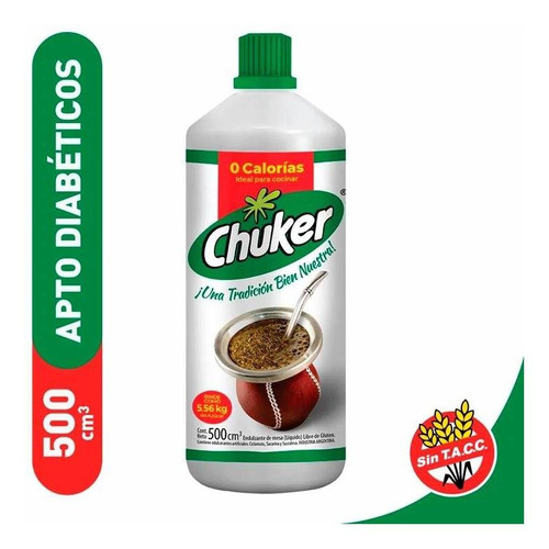 Pack X 36 Unid. Edulcorante  Con Zinc 400 Ml Chuker Edulcor