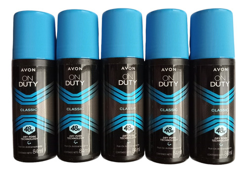 Avon Desodorante Clásico On Duty 84ml. Kit De 5 Piezas