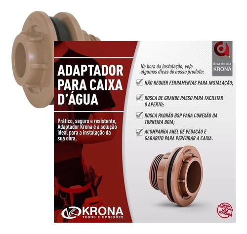 Pct 03 Válvula Flange Para Caixa D,água Ajustável 25mm-3/4