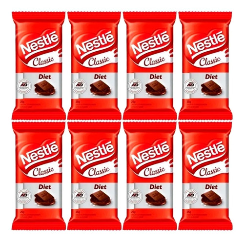 Chocolate Classic Diet Zero Açúcar Nestlé - 1cx C/ 22un