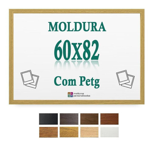 Moldura Cru 60x82 Cm Para Impresso Poster Arte Quadro Petg