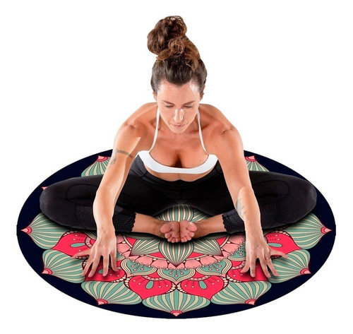 Yogamat Circular C/diseño Alfombra Pilates Meditación El Rey